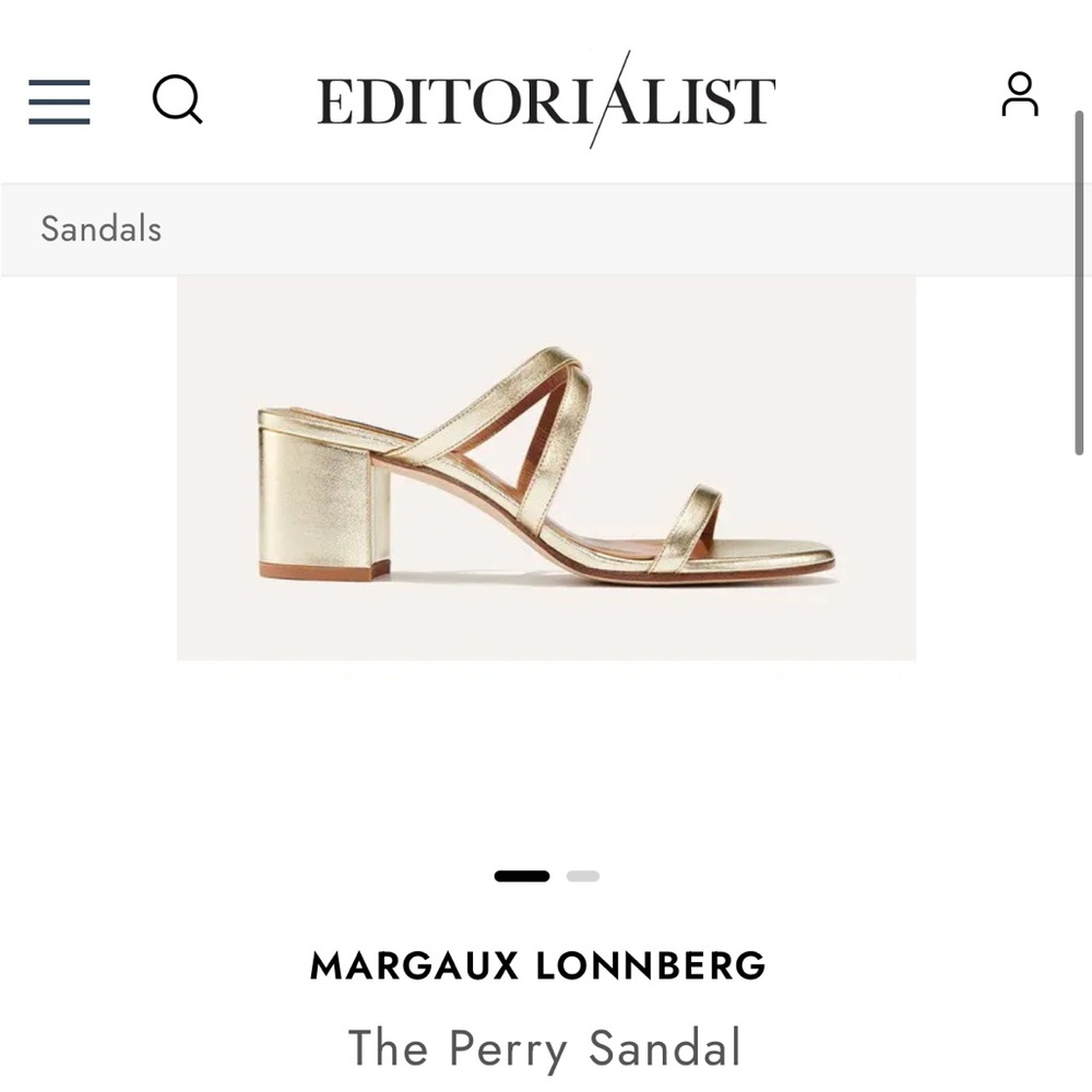 Margaux The Perry Sandal | Champagne | Size 40.5 (US 10) | Like New with Box